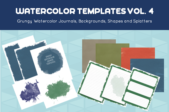 watercolor journals and templates vol 4