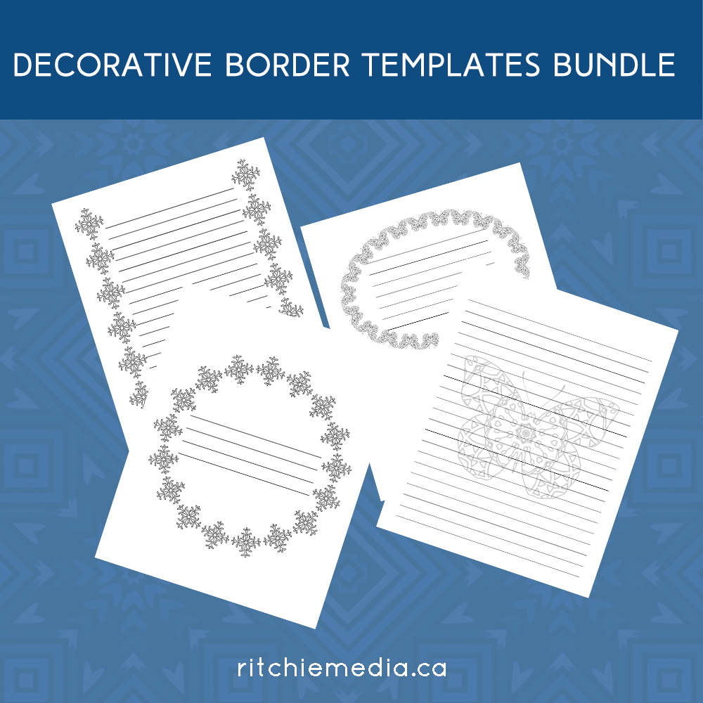 decorative border templates promo square