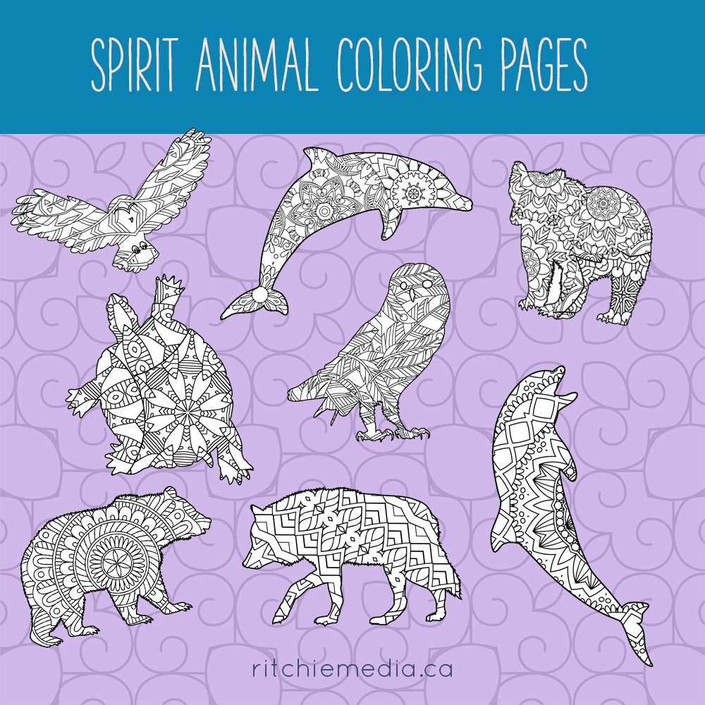 spirit animals coloring pages promo