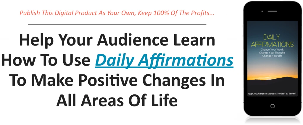 daily affirmations PLR