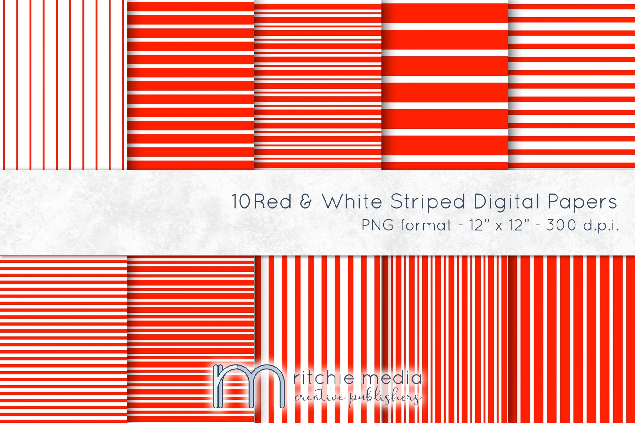 red and white striped digital papers