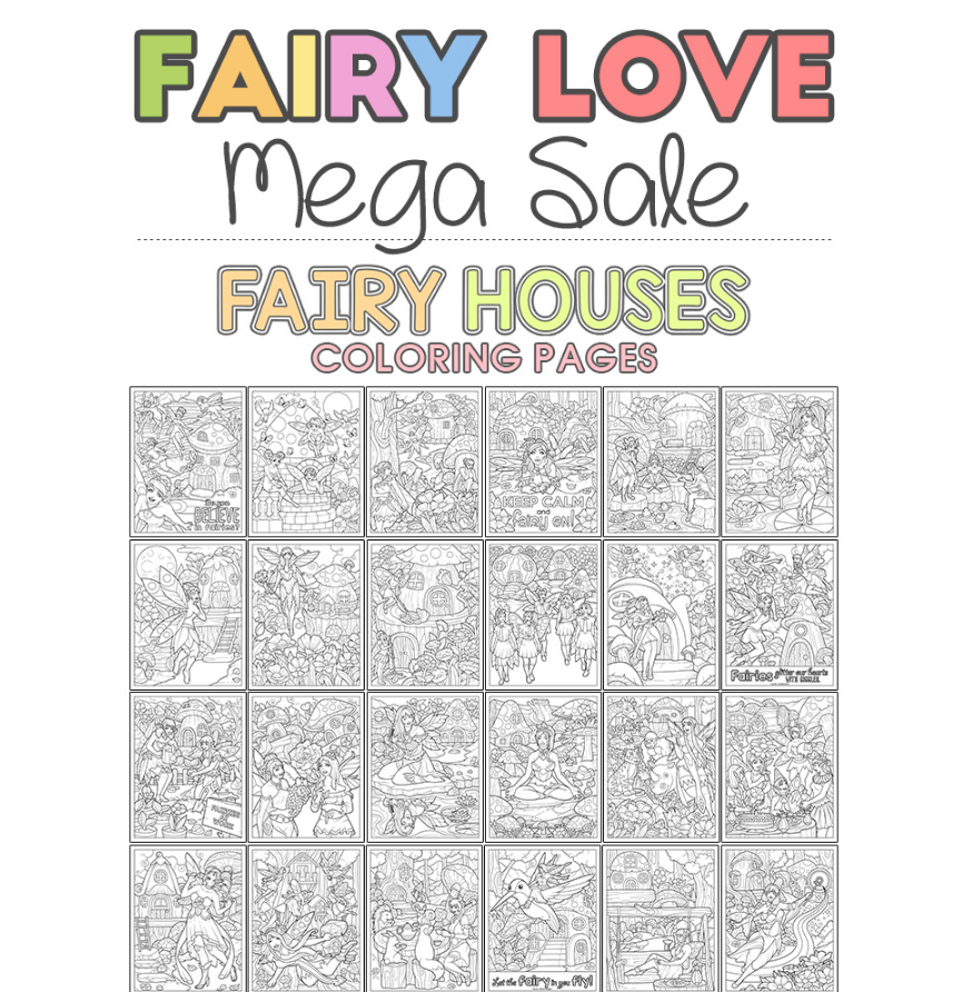 Fairy House Coloring Pages