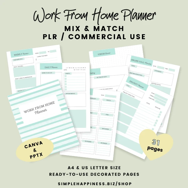 work from home planner
