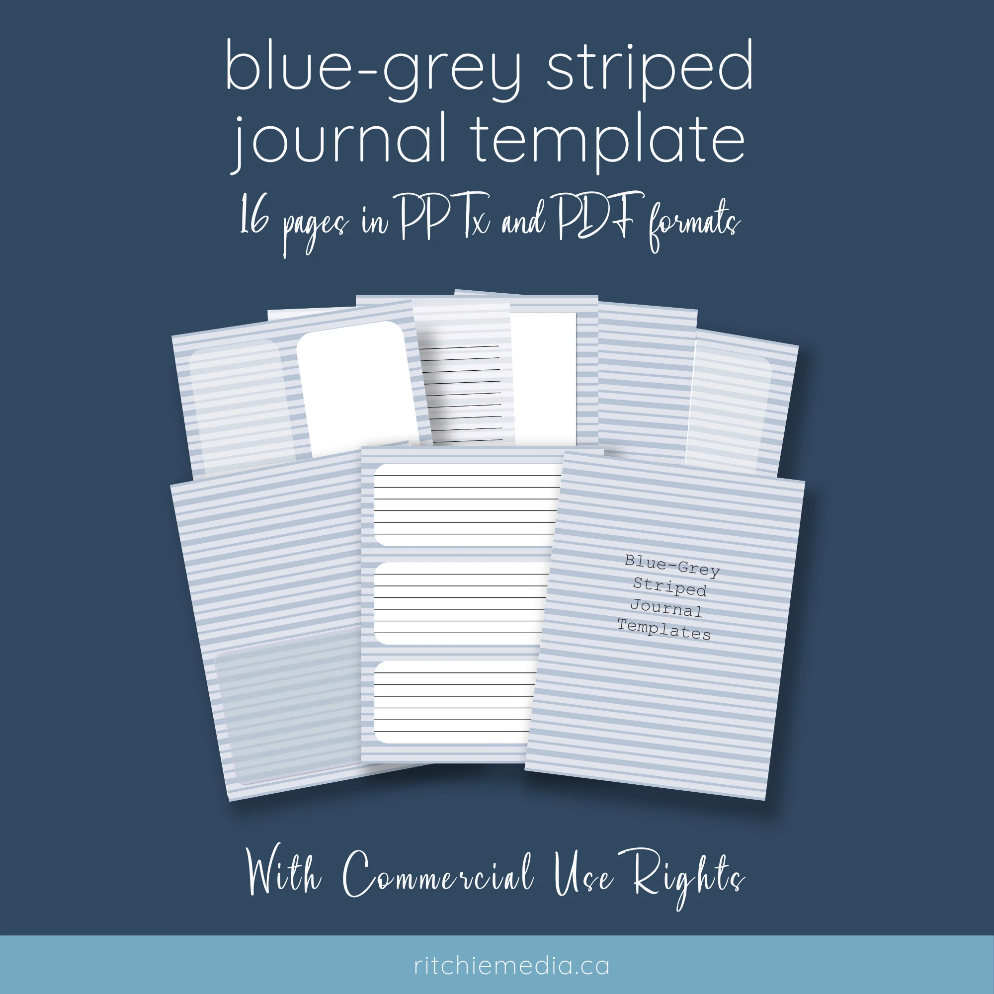 blue grey striped mockup