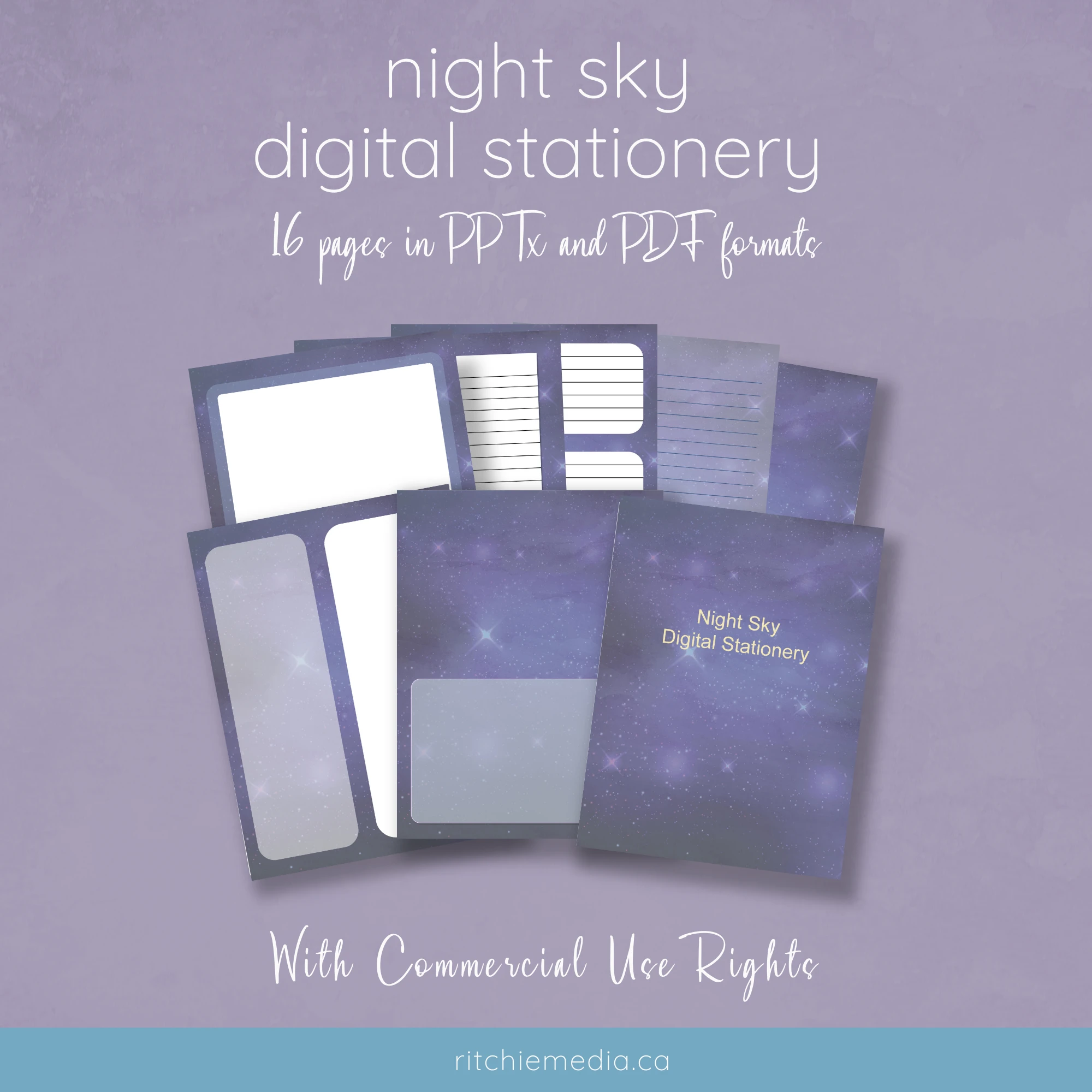 nightsky journal templates mockup