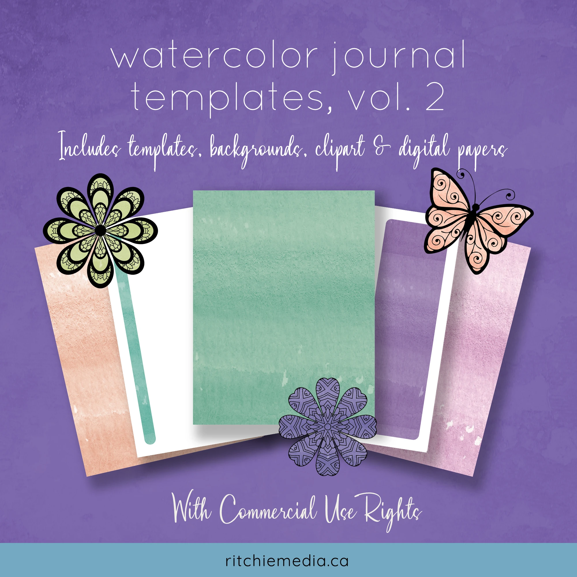watercolor templates vol2 promo image