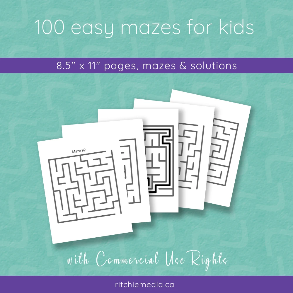100 easy mazes for kids