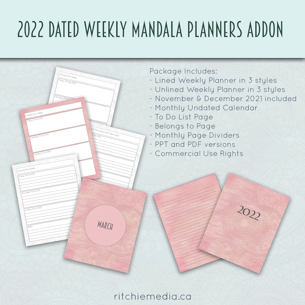 mandala dated planners mockup mandala dated planners mockup