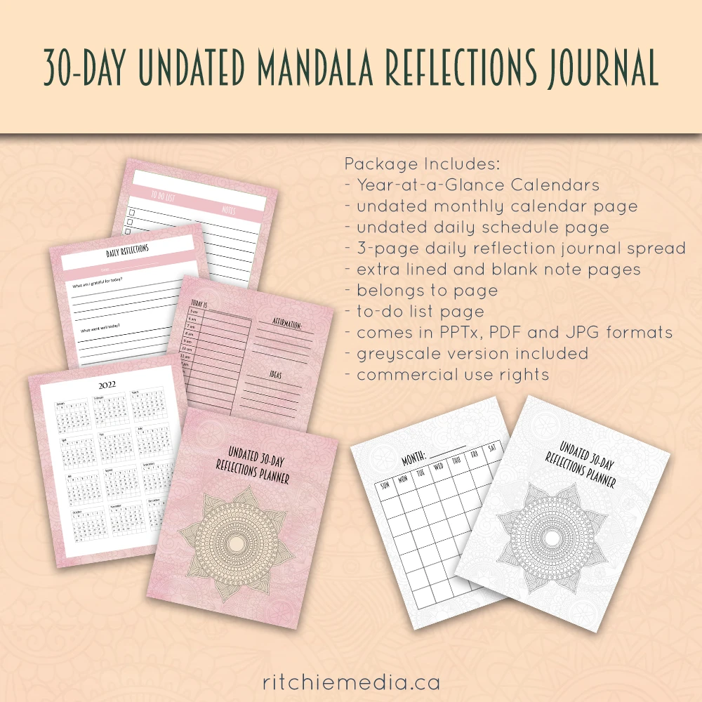 mandala lundated reflections planner
