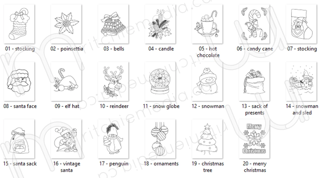 watermarked lineart preview watermarked christmas lineart preview