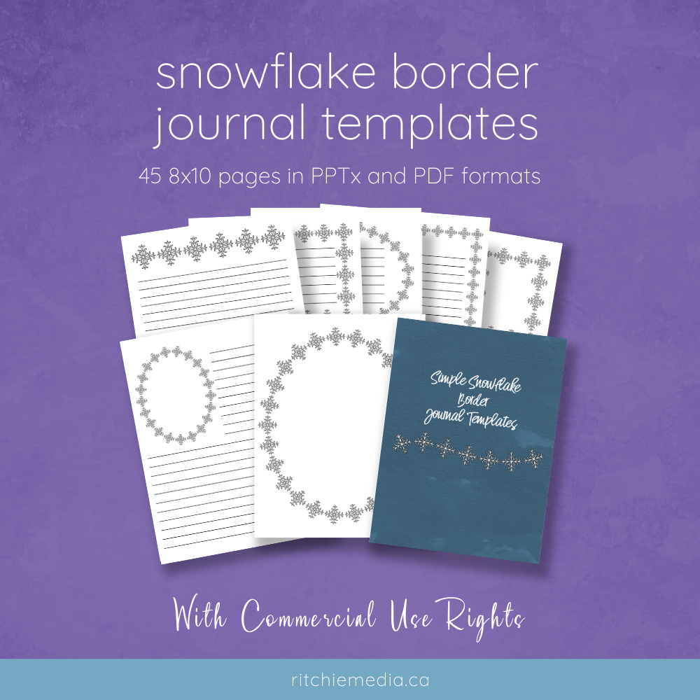 snowflake border templates mockup