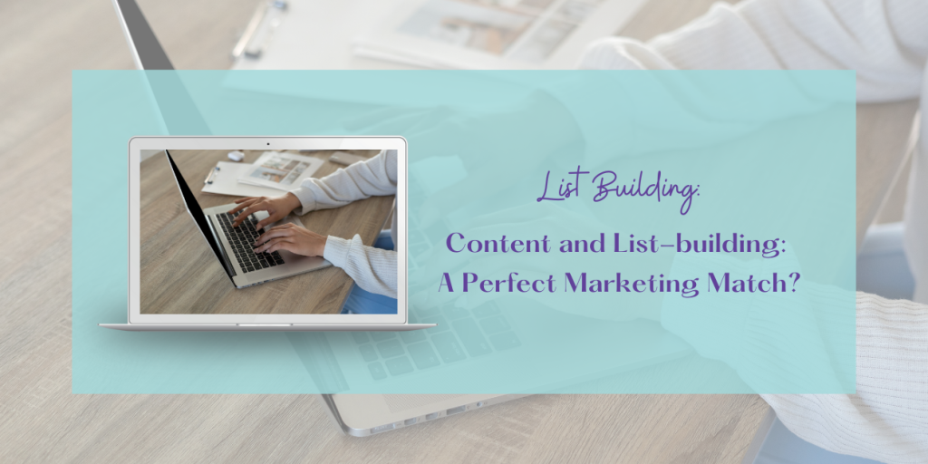 Content Creation and List Building Blog Header