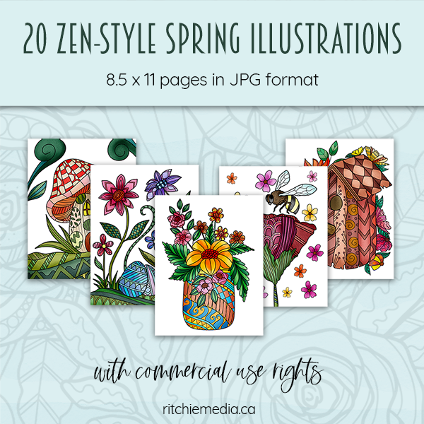 20 zen style spring pages color promo 600