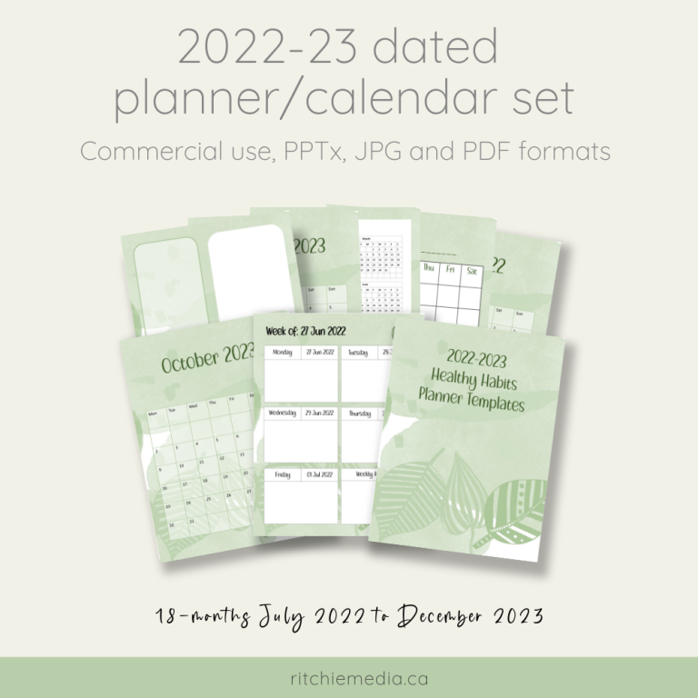 Green Tropical Dated Planner/Calendar Combo 202223 ritchie media