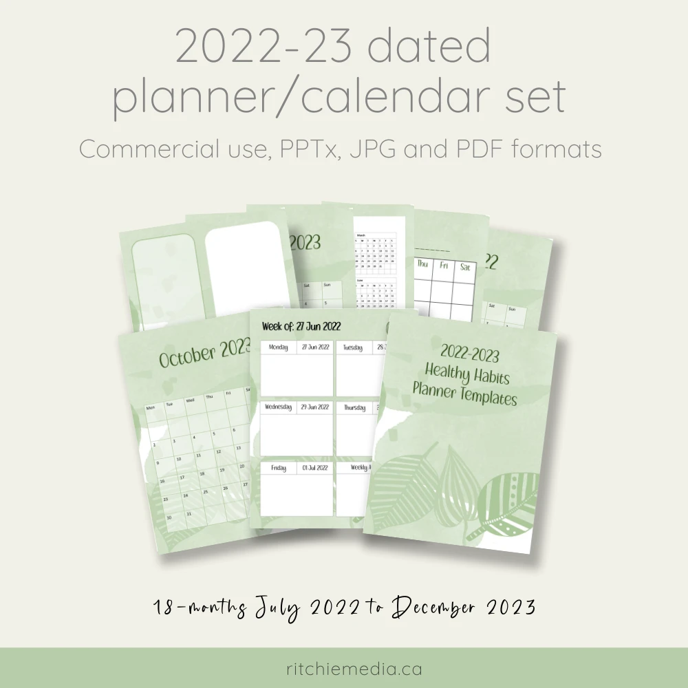 dated planner and calendar set green tropical promo dated planner and calendar set green tropical promo
