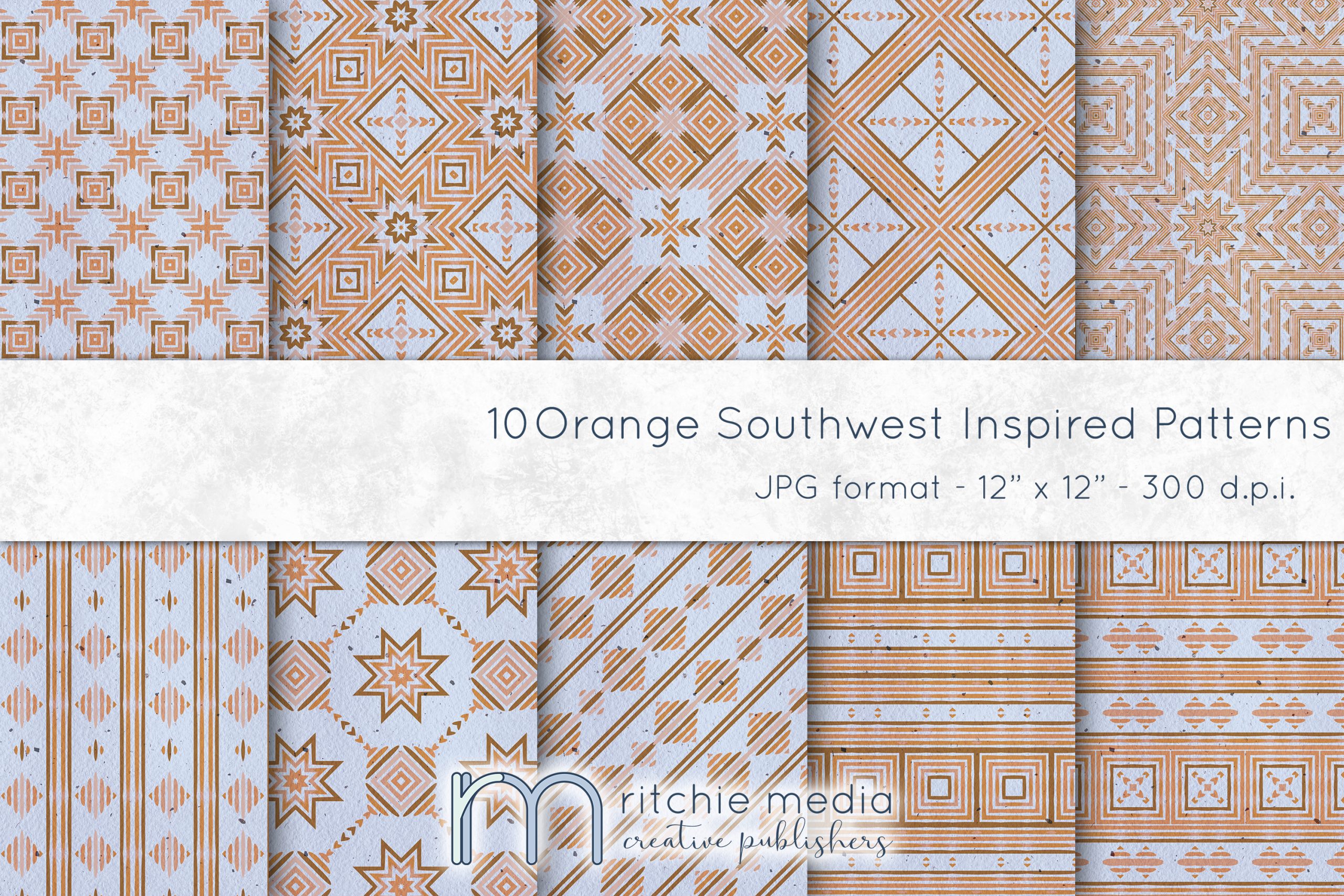 orange southwest inspired patterns