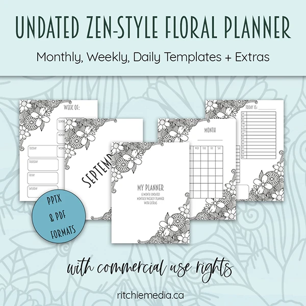 undated zenstyle floral template600