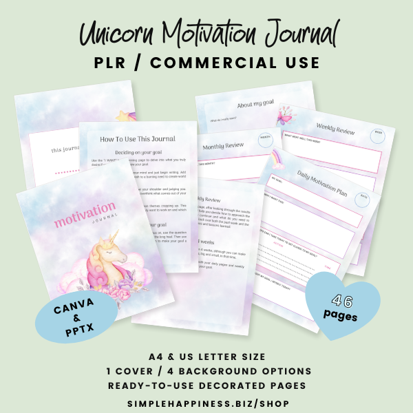 Jan - unicorn motivation journal