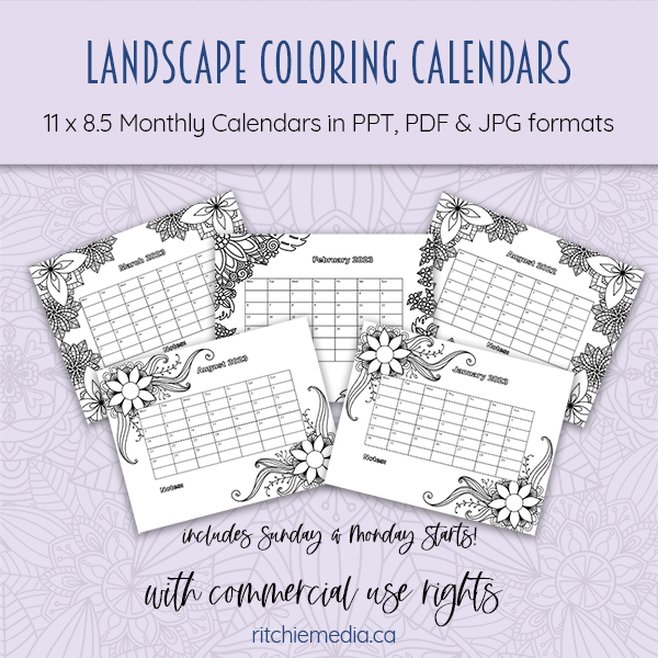2023 landscape coloring calendars promo 600