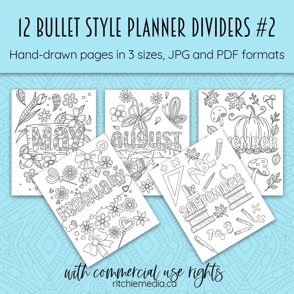 Bullet Style Planner Dividers Vol. 2 copy