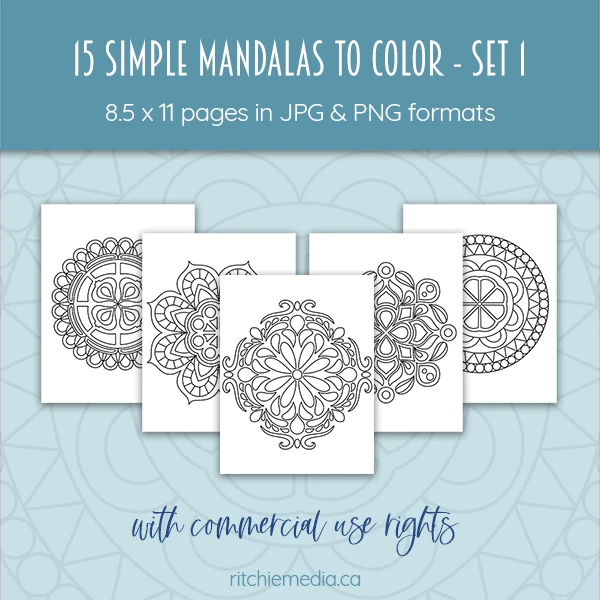 15 simple mandalas to color 1 promo 600