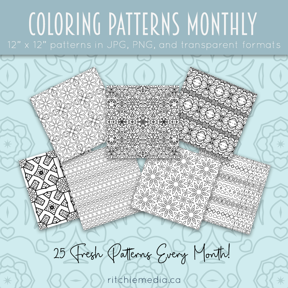 coloring patterns monthly promo month 8