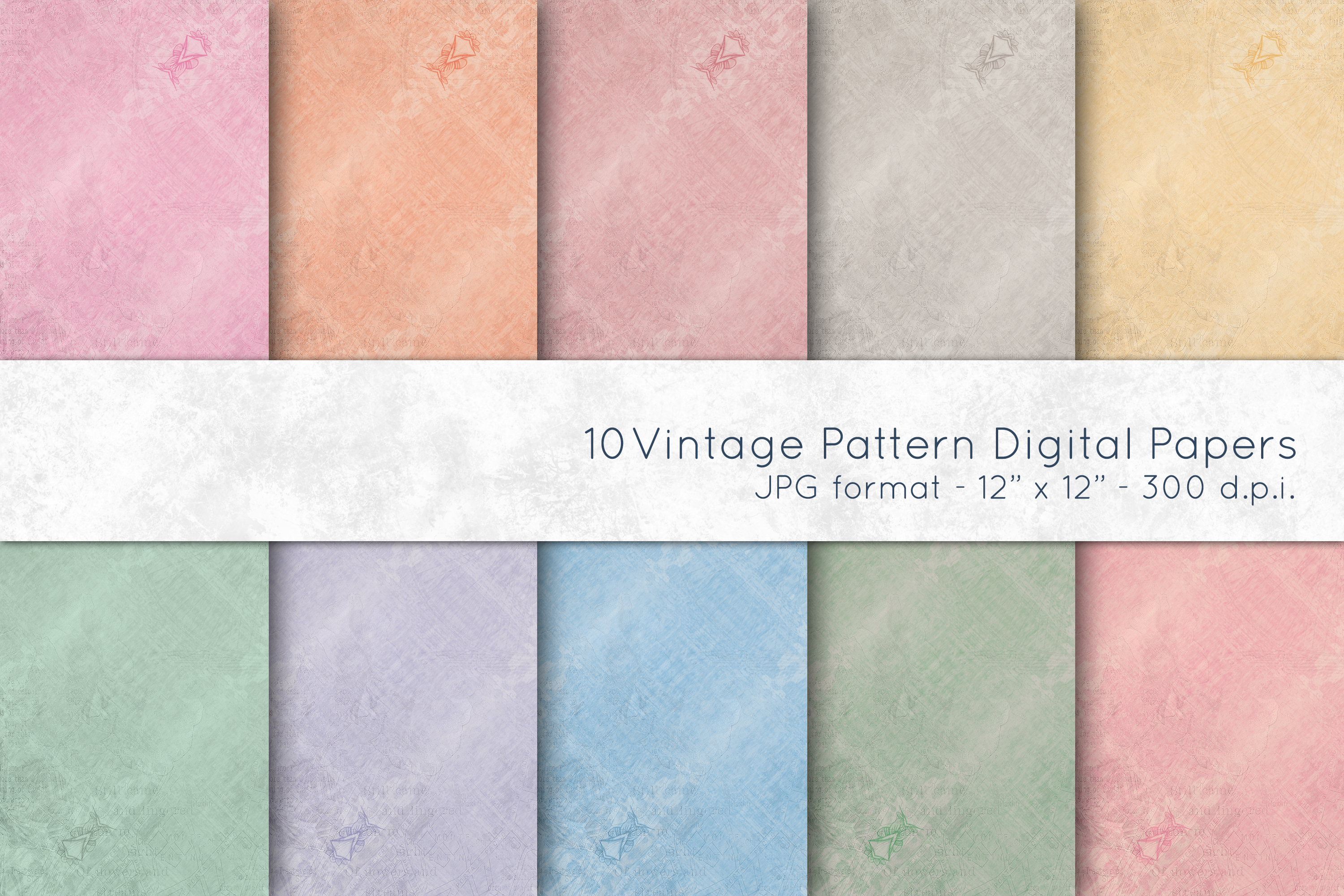 Set 12 Vintage Patterns copy