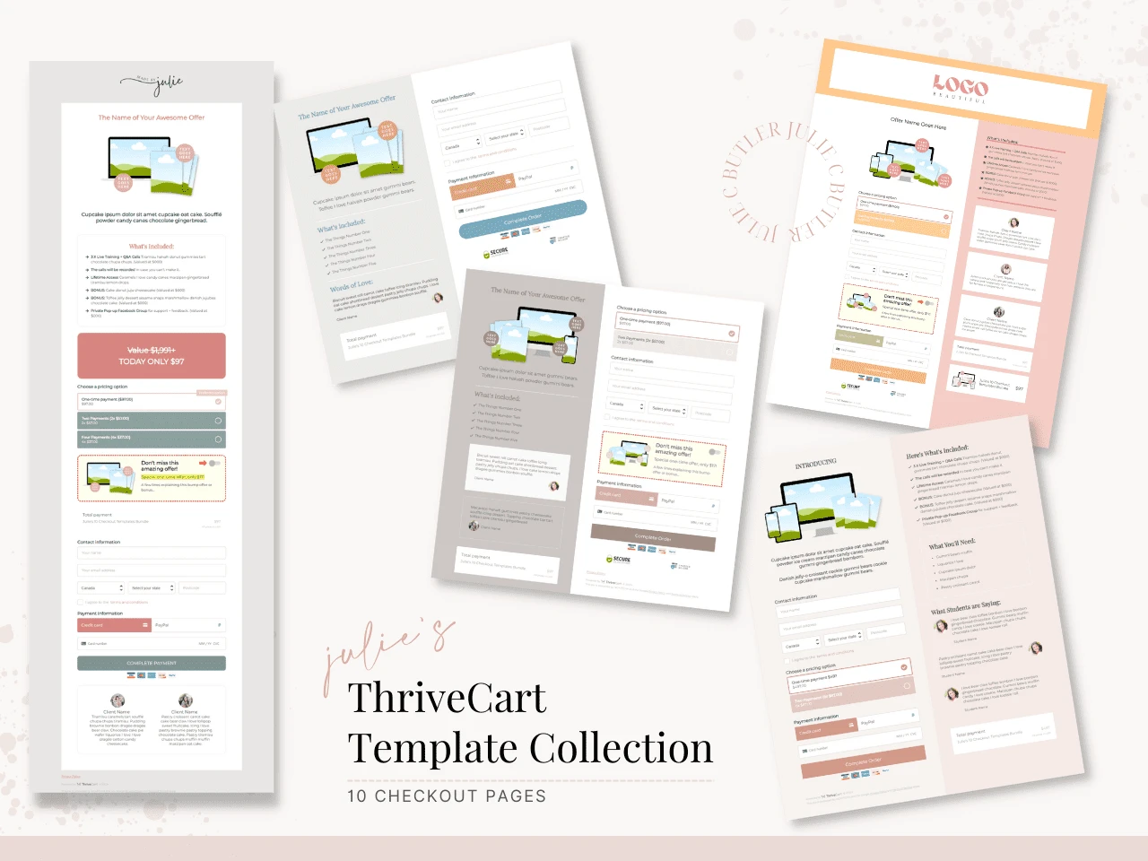 julie - thrivecart templates